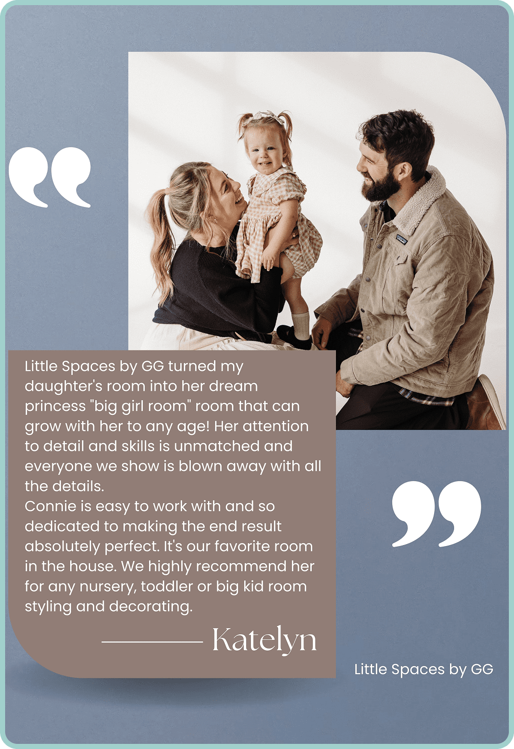 A family sharing a joyful moment outdoors with their young child.